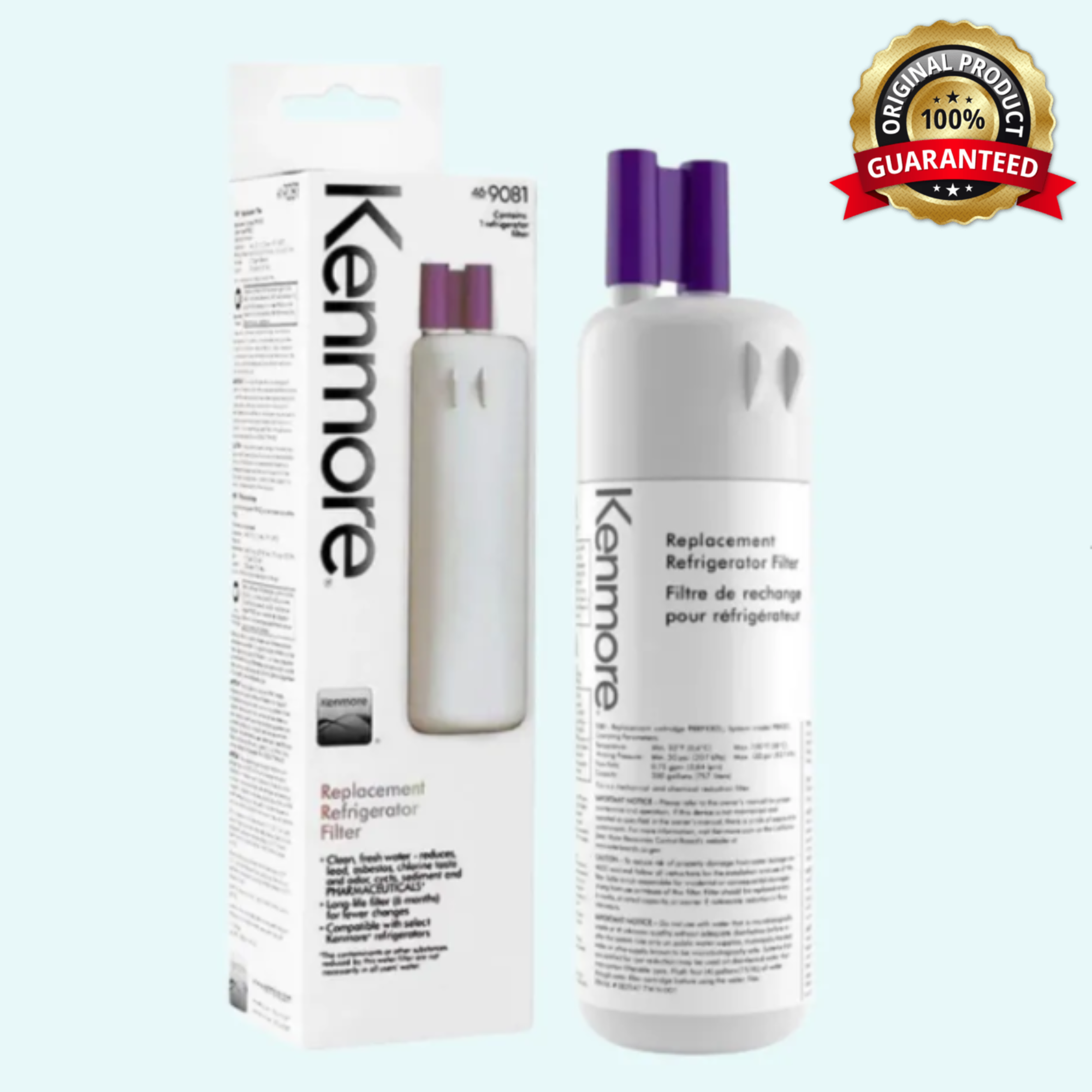 Kenmore 9081 Refrigerator Water Filter Replacement – NSF Certified 46-9081 Compatible
