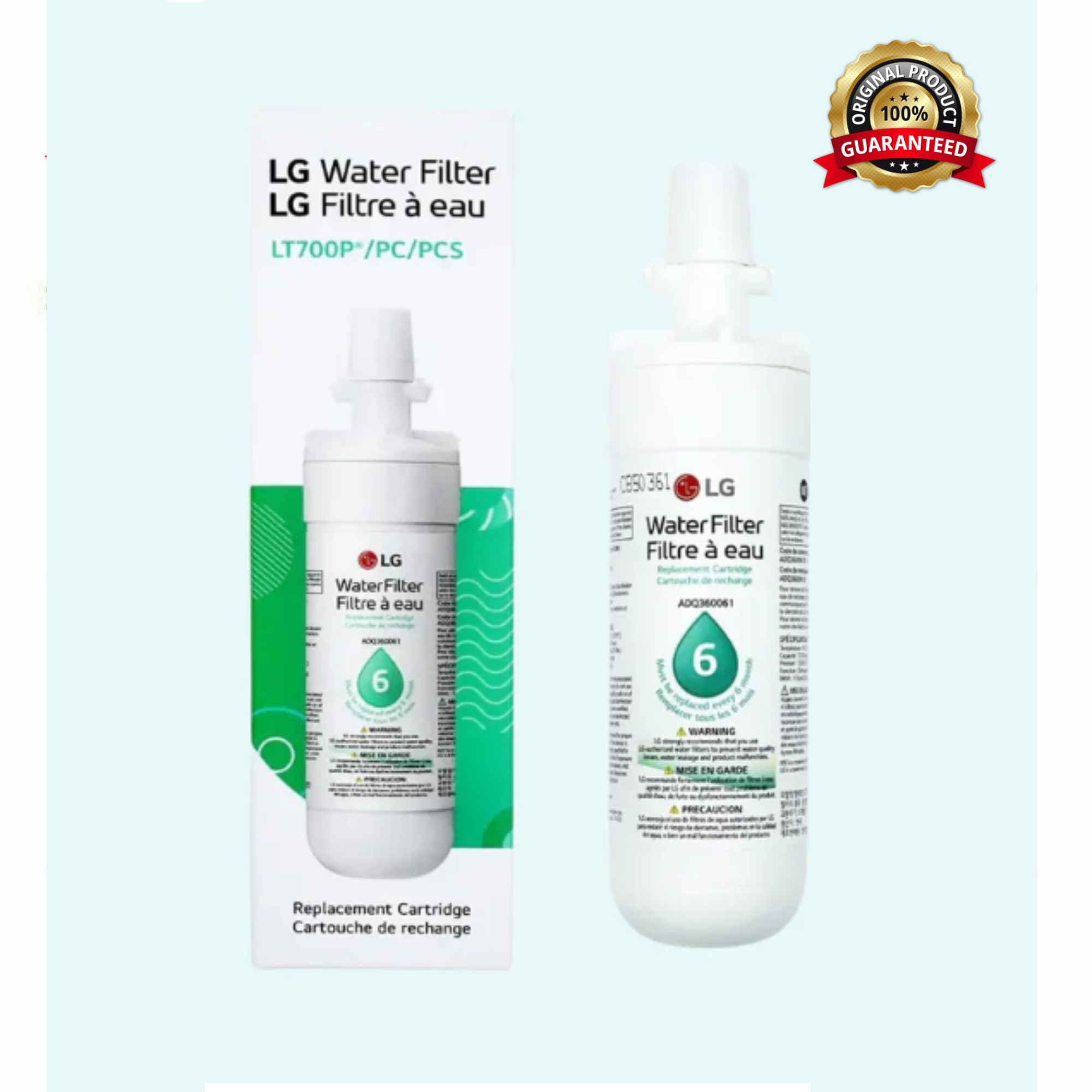 LG LT700P Refrigerator Water Filter – Genuine OEM Replacement (ADQ36006101)