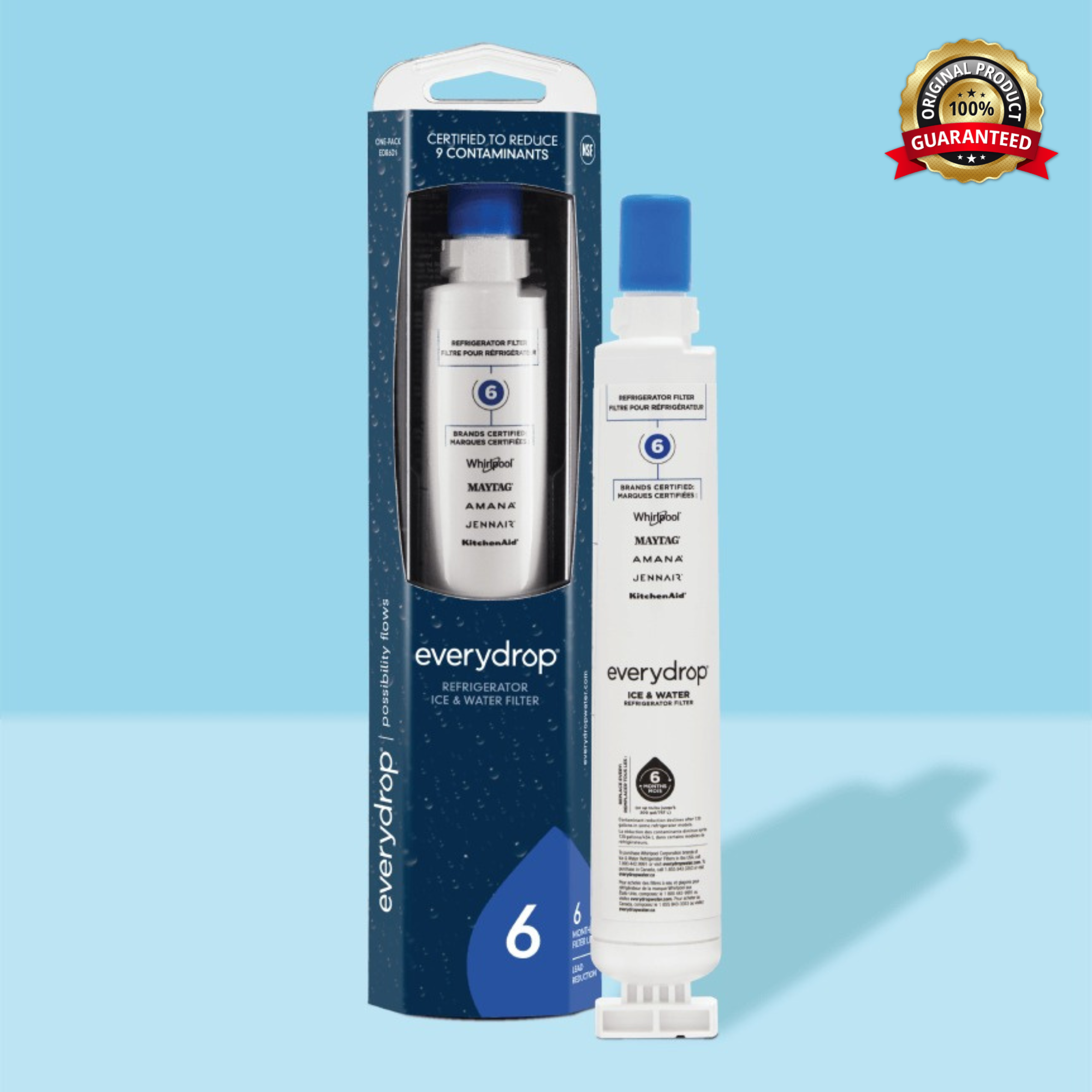Whirlpool EDR6RXD1 EveryDrop Ice & Water Refrigerator Filter 6