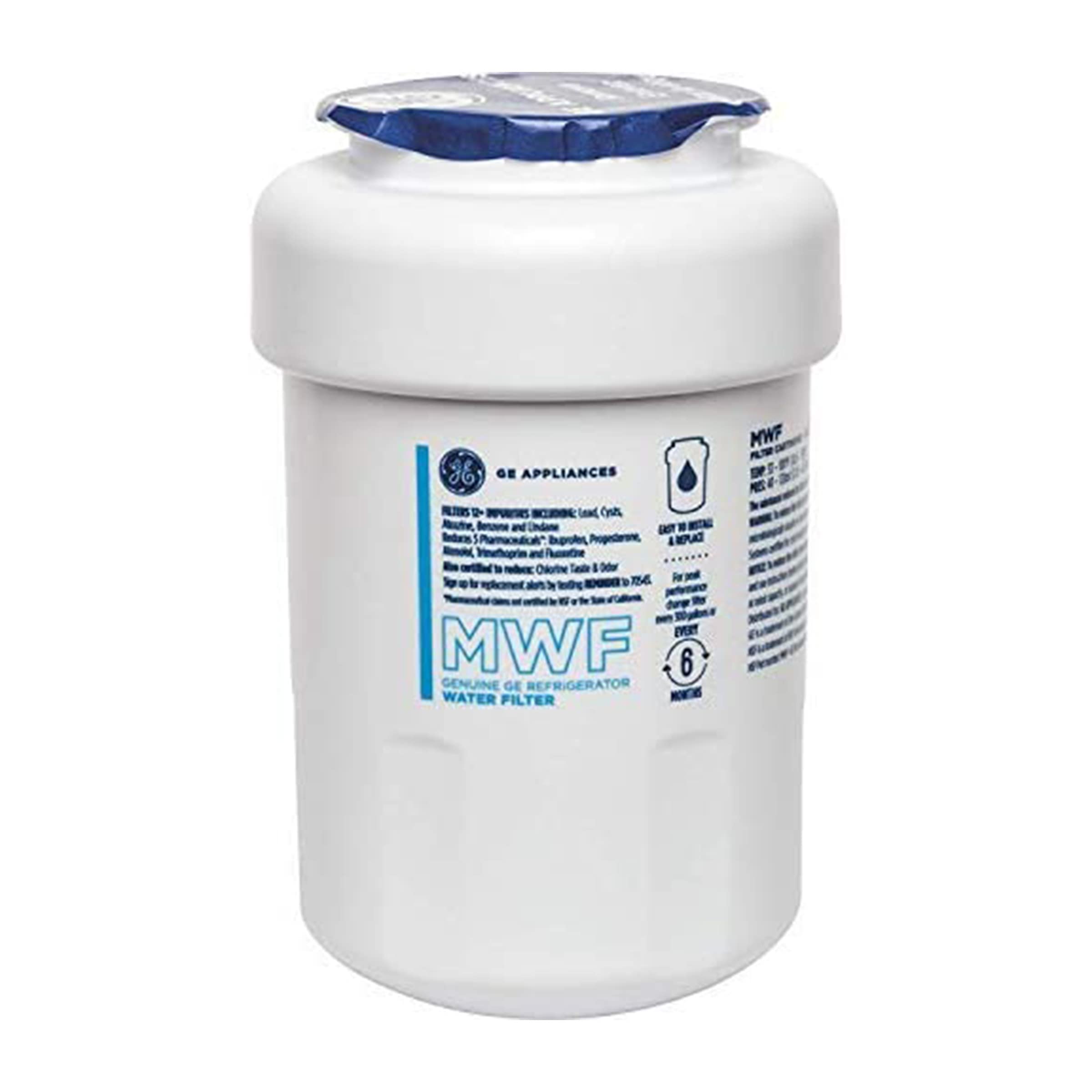 GE MWF Refrigerator Water Filter – NSF Certified Replacement for GE Side-by-Side & French Door Refrigerators