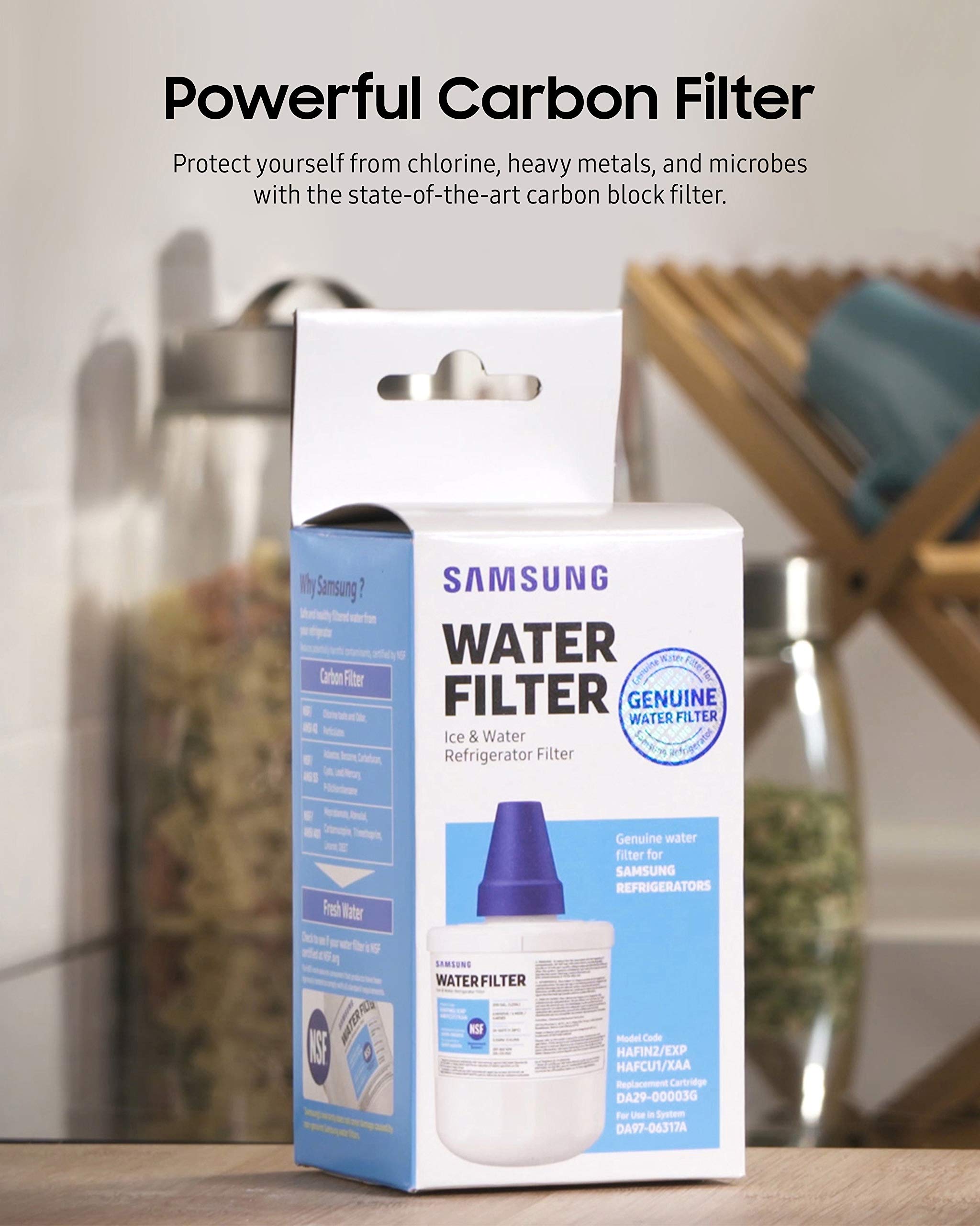 Samsung DA29-00003G Refrigerator Water Filter Replacement – Compatible with DA29-00003F, NSF 42 & 372 Certified
