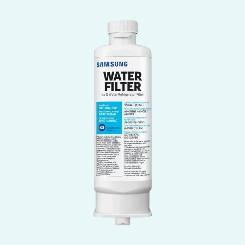 SAMSUNG DA97-17376B Genuine Filter for Refrigerator Water and Ice, Carbon Block Filtration, HAF-QIN/EXP