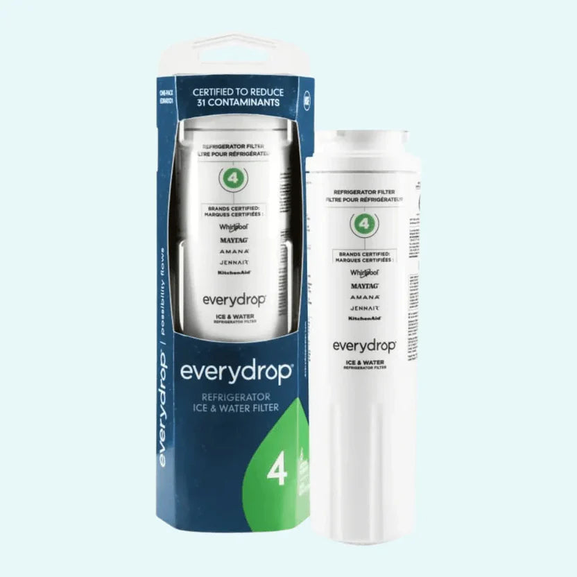 EveryDrop EDR4RXD1 Refrigerator Water Filter Replacement for Whirlpool Maytag KitchenAid – 1 to 4 Pack