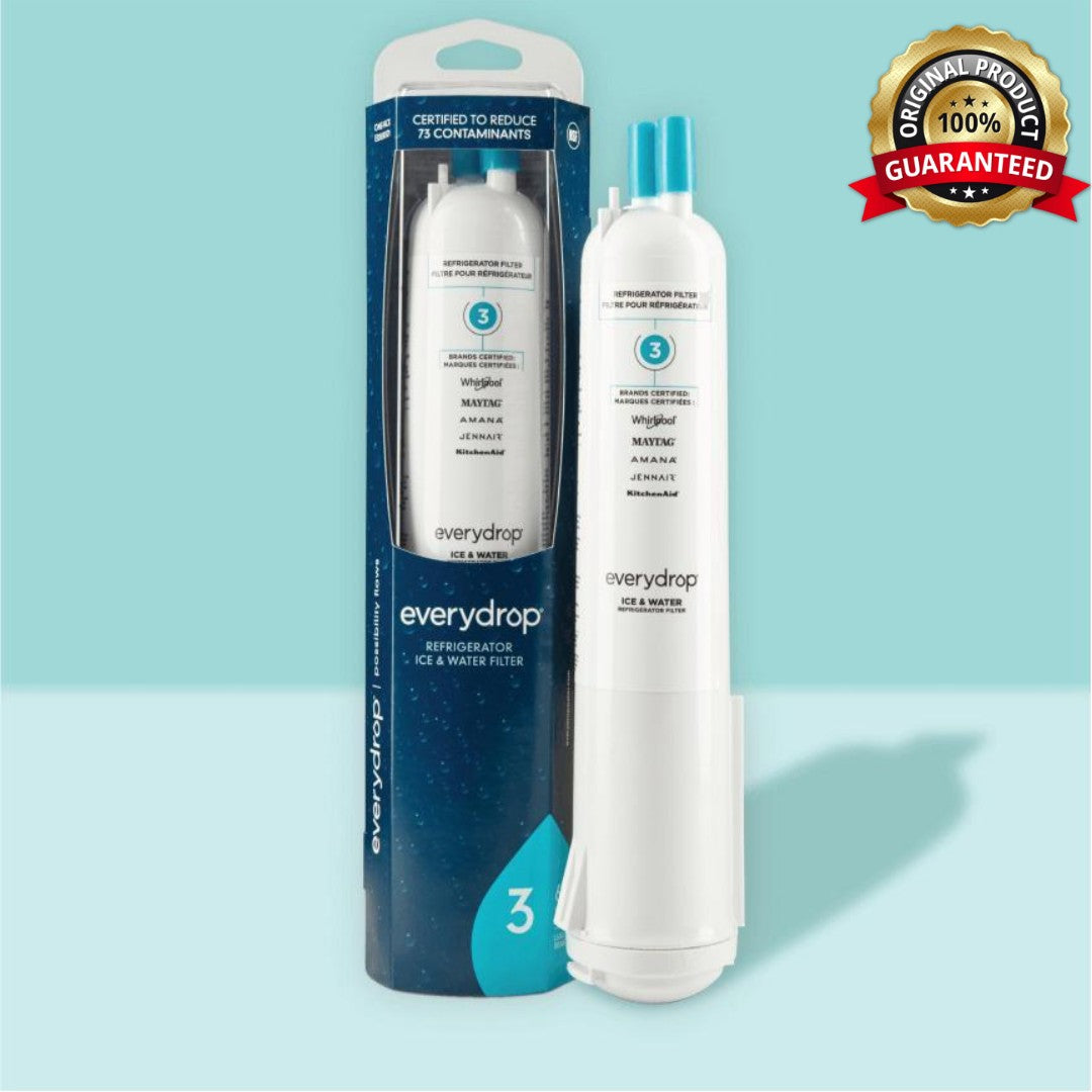 EveryDrop EDR3RXD1 Refrigerator Water Filter 3 – Replacement for Whirlpool, Maytag, KitchenAid 1 to 4 Packs