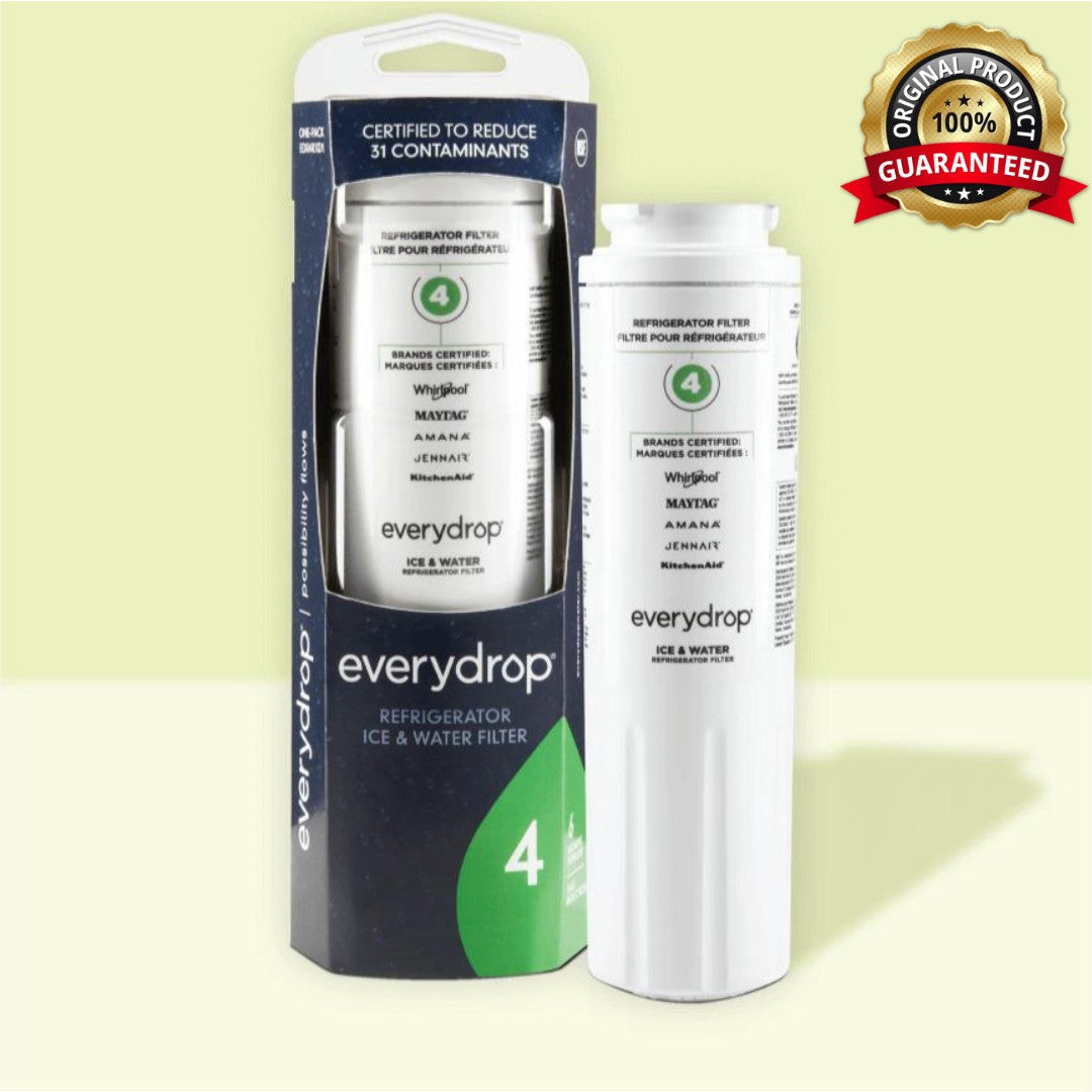 EveryDrop EDR4RXD1 Refrigerator Water Filter Replacement for Whirlpool Maytag KitchenAid – 1 to 4 Pack