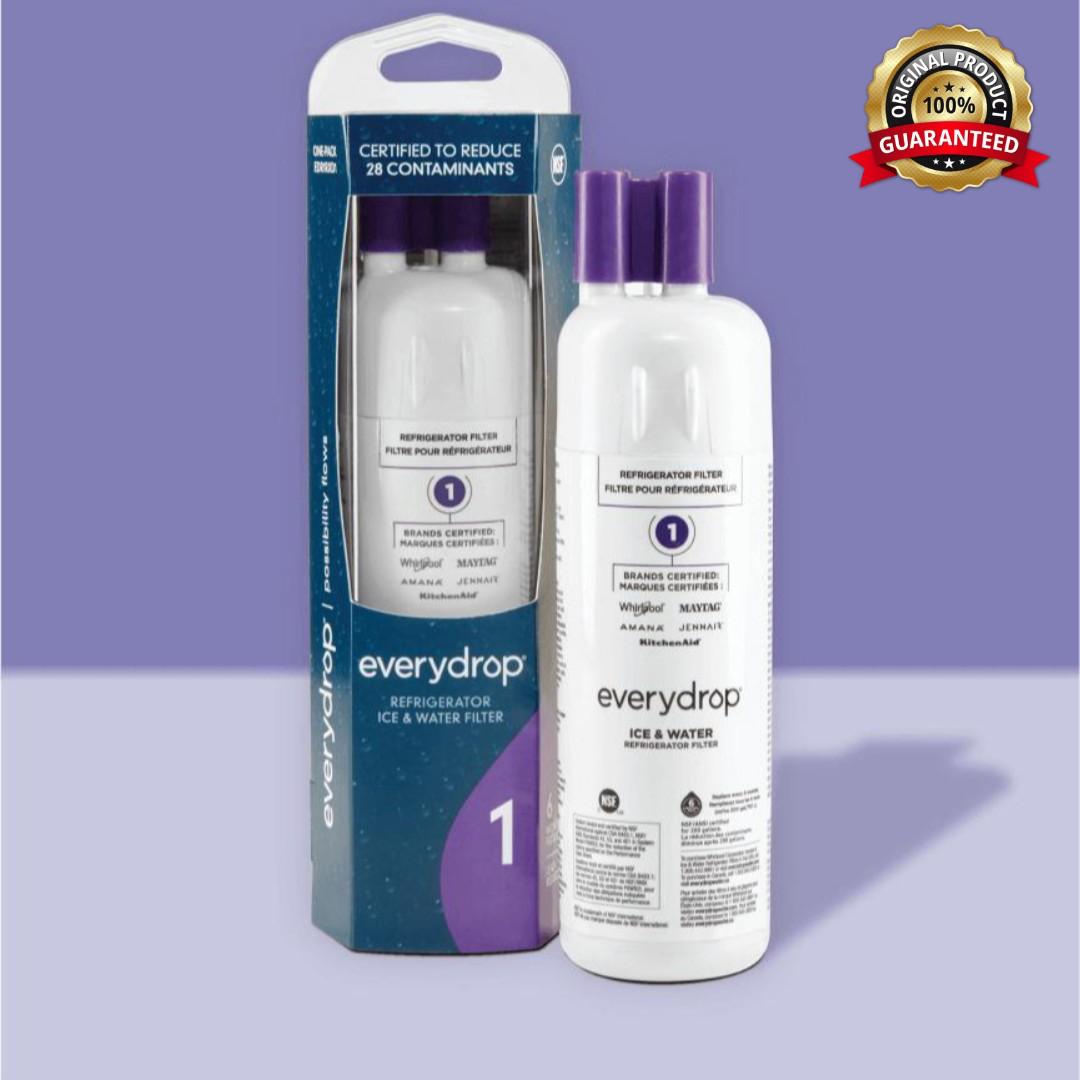 EveryDrop EDR1RXD1 Refrigerator Water Filter 1 Replacement for Whirlpool Maytag Amana – 1 to 4 Pack