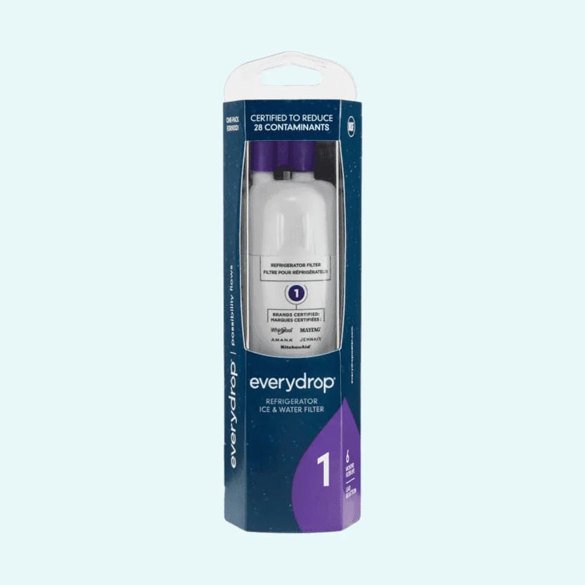 EveryDrop EDR1RXD1 Refrigerator Water Filter 1 Replacement for Whirlpool Maytag Amana – 1 to 4 Pack